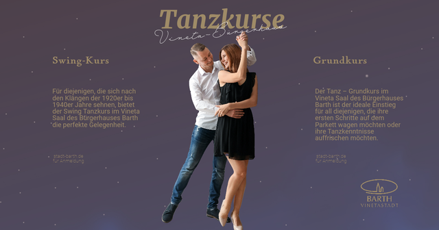 Tanz – Grundkurs im Vineta Saal des Bürgerhauses Barth